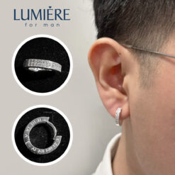 Khuyên Tai Đính Đá Chữ La Mã Lumière Jewelry | A29