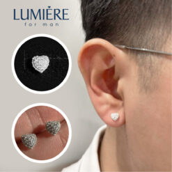 Khuyên Tai Trái Tim Full Đá Lumière Jewelry | A32