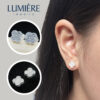 Khuyên Tai Bạc 925 Đính Đá Hình Hoa Lumière Jewelry | A58