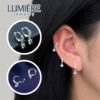Khuyên Tai Helix Bạc S925 Đính Đá CZ Charm Rơi Lumière Jewelry | A72