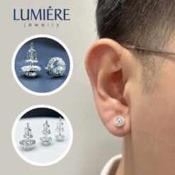 Khuyên Tai Đá Chủ Chốt Ren Lumière Jewelry | A64
