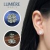 Khuyên Tai Cỏ 4 Lá Đính Đá Lumière Jewelry | A47