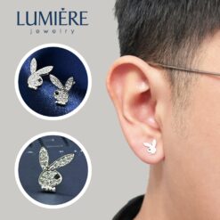 Khuyên Tai Thỏ Đính Đá Lumière Jewelry | A46